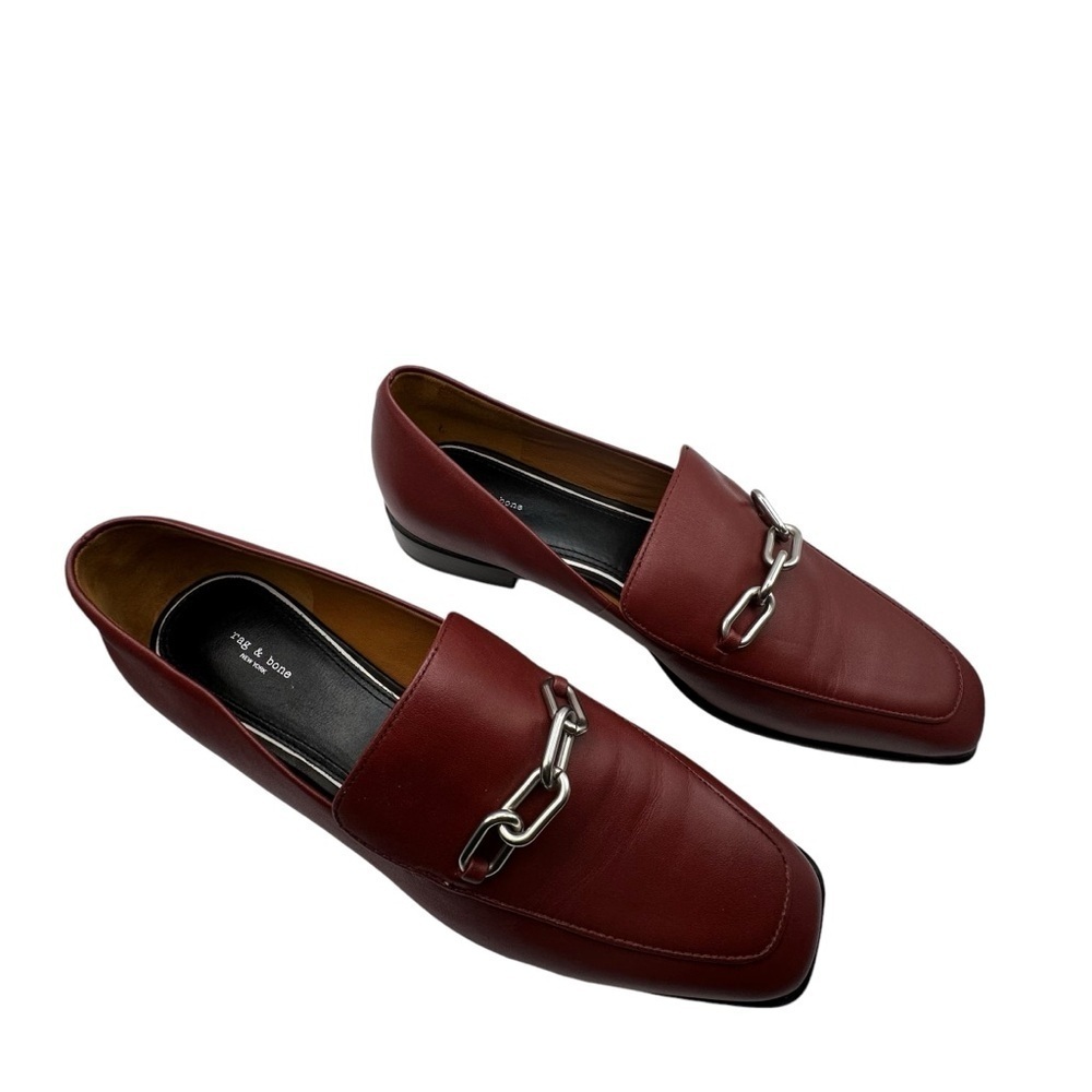 Rag and Bone Russet (Red/Brick) Aslen Chain Loafer Size 41 NWOT - Picture 2 of 9